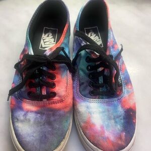 Vans Aqua and Black Sneakers